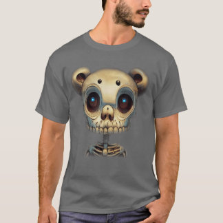 Camiseta Arte de terror Urso Creepyeddy Vestindo um present