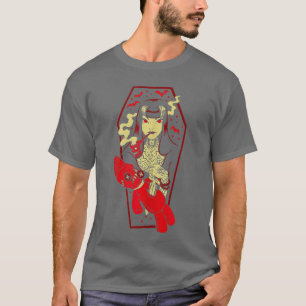 Camiseta Arte de Terror Voo Bruxa Psychobilly Punk Artankop