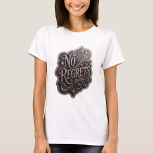Camiseta Arte de Texto 3D Chic Gold SEM REGRASTES