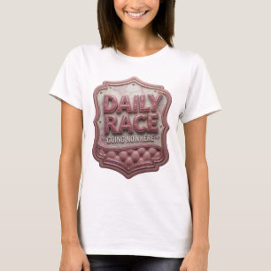 Camiseta Arte de Texto 3D Chic Pink CORRIDA DIÁRIA SEM DEST