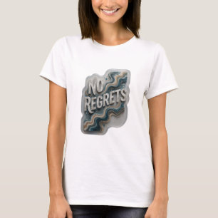 Camiseta Arte de Texto 3D Clássico Prata SEM ARREPENDIMENTO