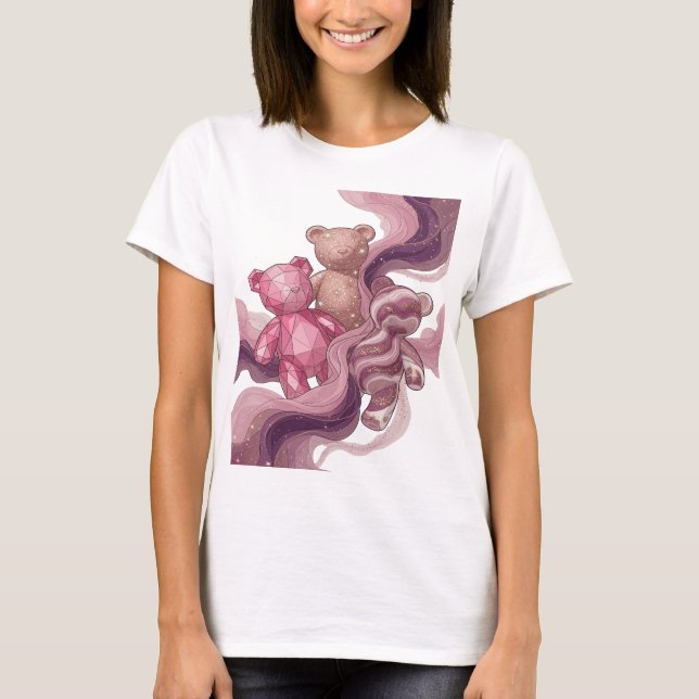 Camiseta Arte de Texto 3D Clássico Prata SEM DECORAÇÃO (Frente)