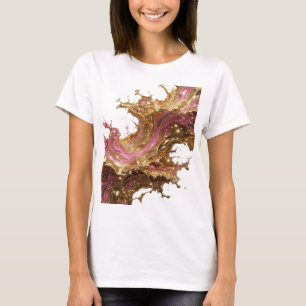 Camiseta Arte de Texto 3D Dourado GLAMOUR Dourado Witty