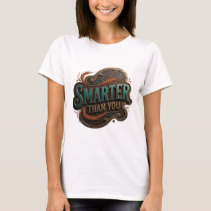 Camiseta Arte de texto 3D em azul-petróleo Edgy MAIS INTELI