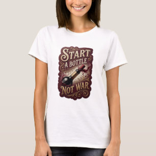 Camiseta Arte de texto 3D em dourado vibrante INICIE UMA GA