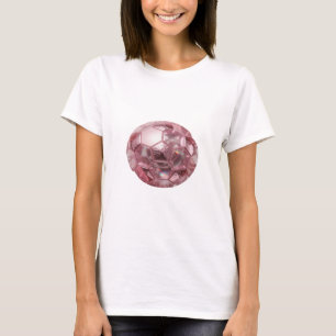 Camiseta Arte de texto 3D em FRESH SILVER PINK GLASS BALL