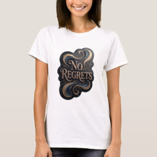 Camiseta Arte de Texto 3D em Ouro Impactante SEM ARREPENDIM