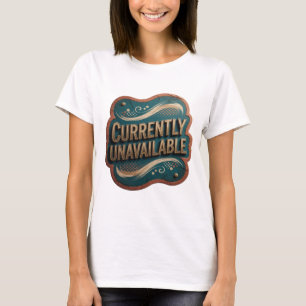Camiseta Arte de texto 3D em ouro indisponível no momento S