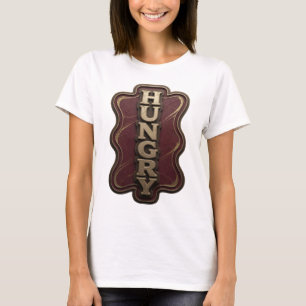 Camiseta Arte de Texto 3D em Ouro Marcante FAMINTA
