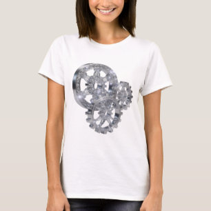 Camiseta Arte de Texto 3D em Prata Brilhante GEMS EM MOVIME