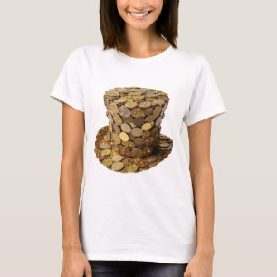 Camiseta Arte de texto 3D em prata dinâmica Bolsa de DINHEI