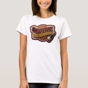 Camiseta Arte de texto 3D em rosa clássico VINHO E SOL