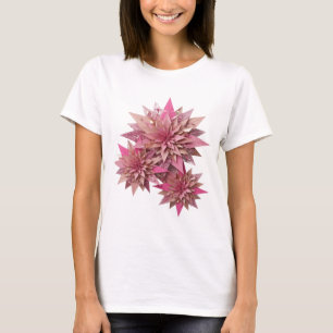 Camiseta Arte de Texto 3D FLORES Prata Ousada