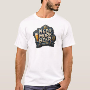 Camiseta Arte de texto 3D Moderna PRECISA MAIS CERVEJA