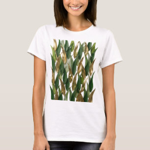 Camiseta Arte de texto 3D Striking Gold LEAFY FUSION