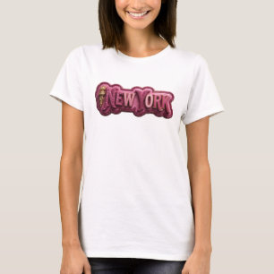 Camiseta Arte de Texto 3D Trendy Gold NEW YORK