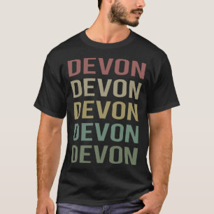 Camiseta Arte de Texto Colorido - Nome Devon