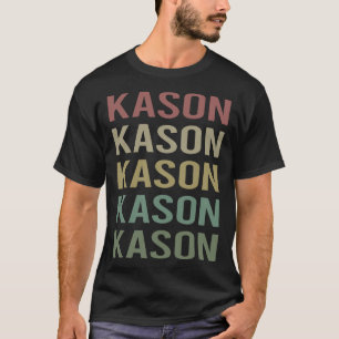 Camiseta Arte de texto colorido - Nome Kason