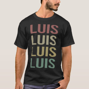 Camiseta Arte de Texto Colorido - Nome Luis