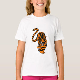 Camiseta Arte de Tigre Arranjada Artística