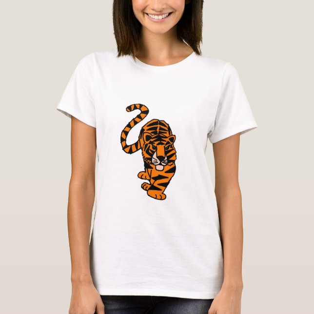 Camiseta Arte de Tigre Arranjada Artística (Frente)