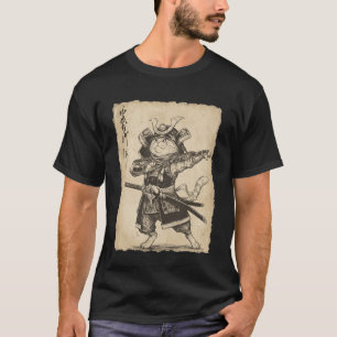 Camiseta Arte de Tinta Minimalista Gato Dançando Japão2013S