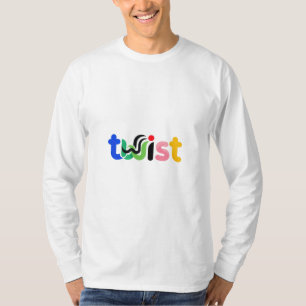 Camiseta Arte de Tipografia com Torção Vibrante