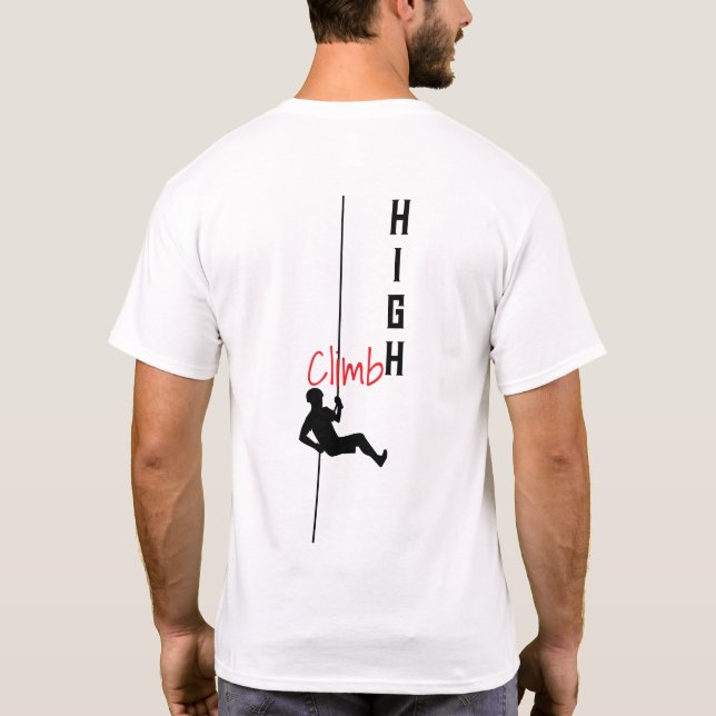 Camiseta Arte de Tipografia de Silhueta Motivacional Elevad (Verso)
