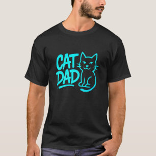 Camiseta Arte de Tipografia Grafite Pai de Gato