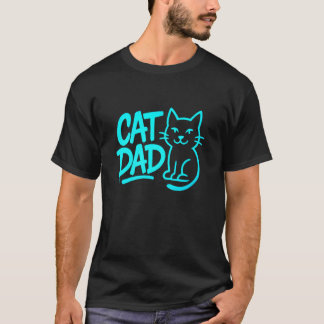 Camiseta Arte de Tipografia Grafite Pai de Gato