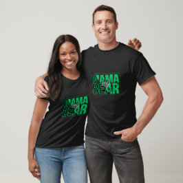 Camiseta Arte de Tipografia Minimalista da Mamãe Urso