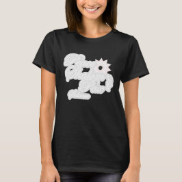 Camiseta Arte de Tipografia Paz Branca Shalom