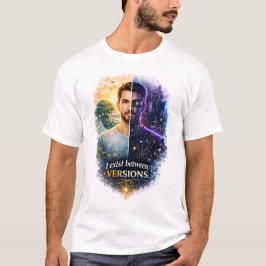 Camiseta Arte de Transformação da Identidade Humana Futura