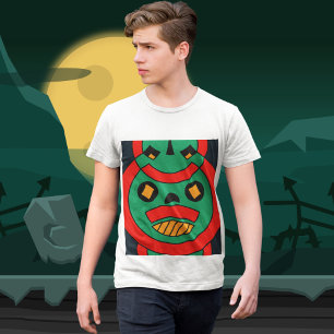 Camiseta Arte de Tribo Assustadora