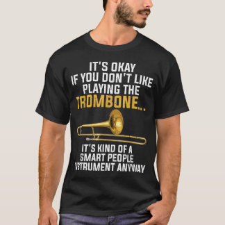 Camiseta Arte de Trombone Engraçado para Trombone de Jazz