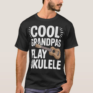 Camiseta Arte de Ukulele Legal para Vovô Homens Amante de M