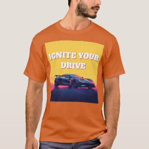 Camiseta Arte de velocidade gradiente de carro esportivo fu