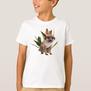 Camiseta Arte de Vida Selvagem de Suricata Fofa com Aloé Fl