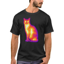 Arte de Visão de Calor Infravermelho de Gato Térmi