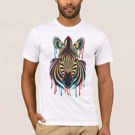 Camiseta Arte de Zebra com Grafite