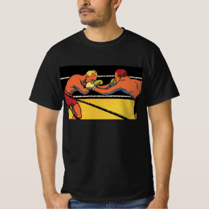 Camiseta Arte Deco Esportivo de Boxe Antigo, Boxeadores Soc