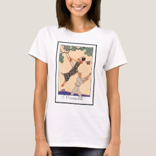 Camiseta Arte Deco Vintage Amor, O Balanço por George Barbi