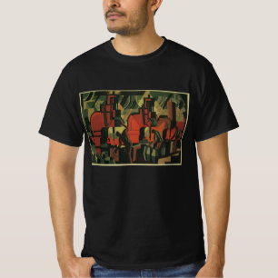 Camiseta Arte Deco Vintage Negócios Industriais de Fabricaç