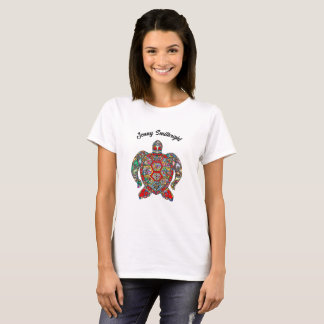 Camiseta Arte decorativa de tartarugas marinhas ornamentais