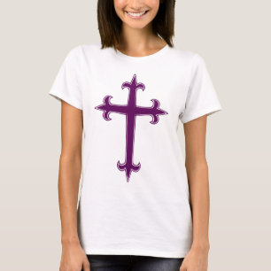 Camiseta Arte Devocional de Quaresma e Advento da Cruz Roxa