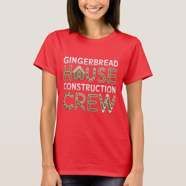 Camiseta Arte Digital Da Tripulação De Construção De Ginger (Frente)