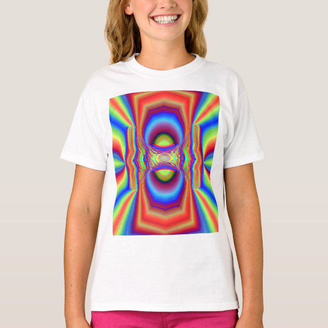 Camiseta Arte Digital de Interseção Dimensional (Frente)