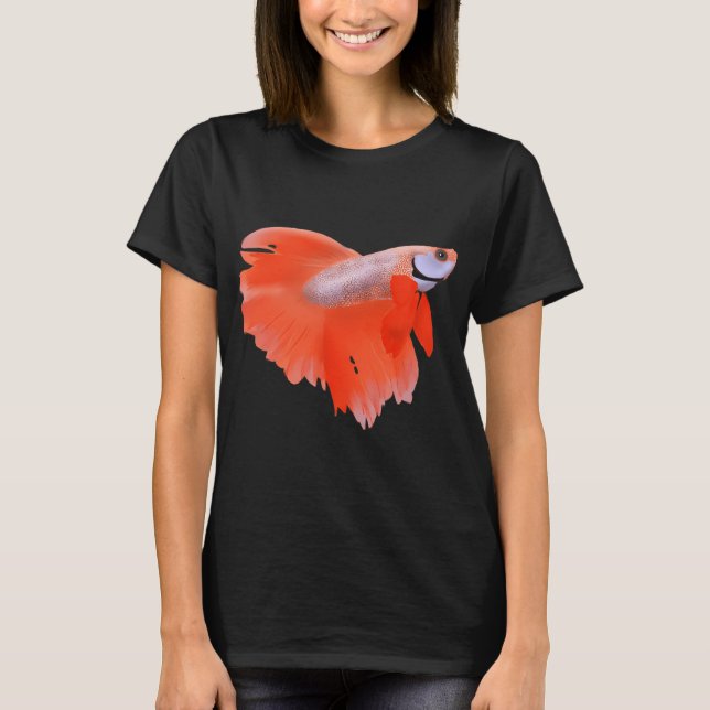 Camiseta Arte Digital de Peixe Betta (Frente)