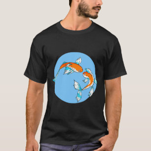 Camiseta Arte Digital de Peixe Koi
