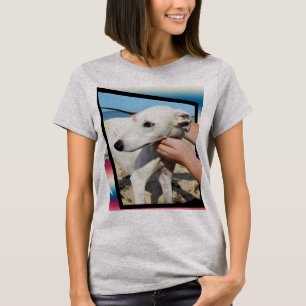 Camiseta Arte Dimensional De Cão Branco